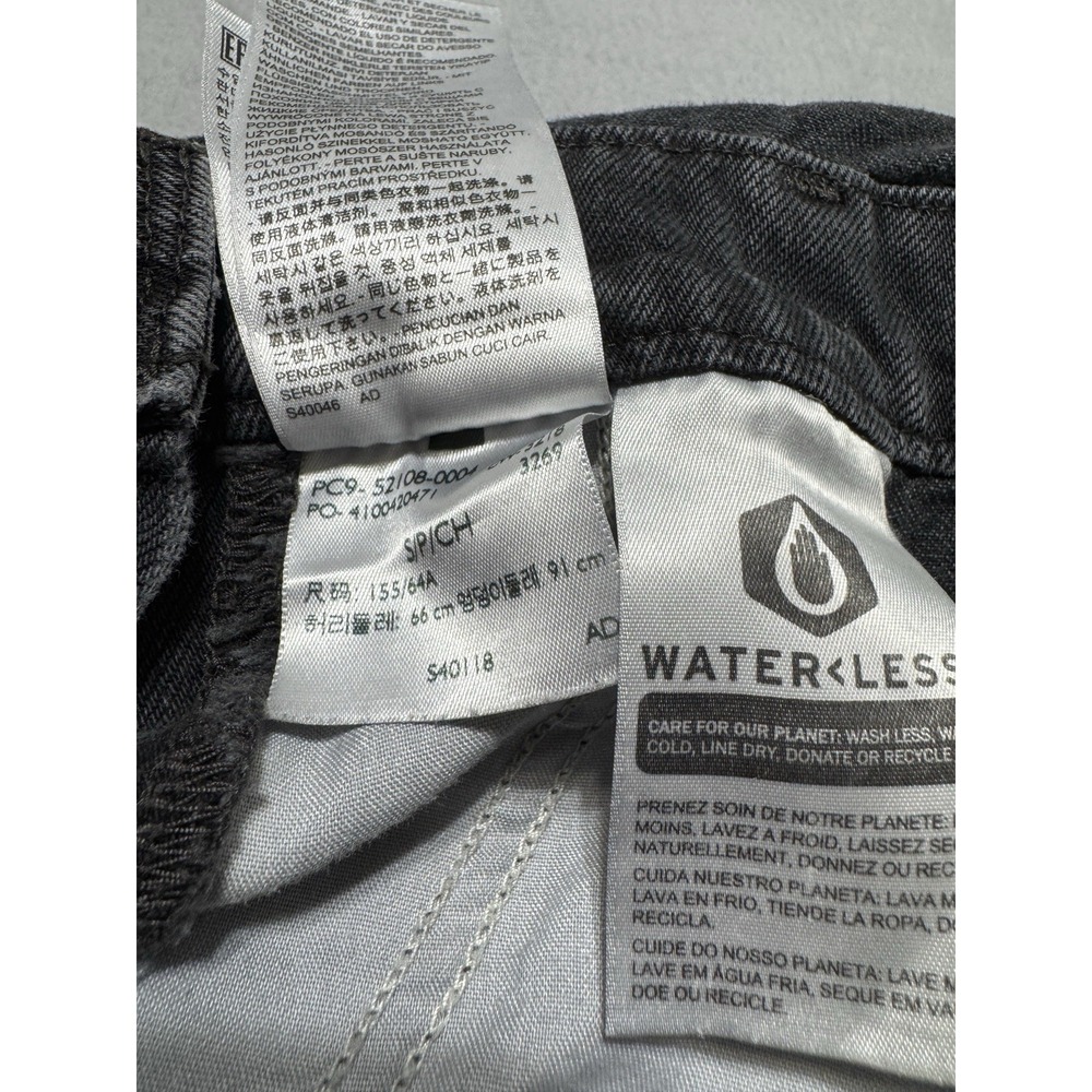 Levi's Premium Black Denim Overalls Women's Adjustable Strap Grunge Y2K Size S - Picture 13 of 16